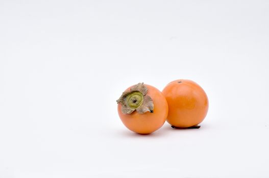 Persimmon,southern fruit of orange-red color,sweet and astringent to taste