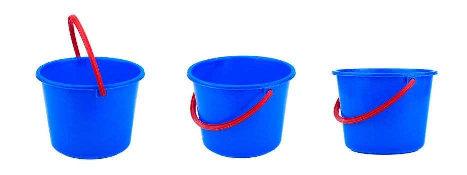 empty bucket isolated on white background