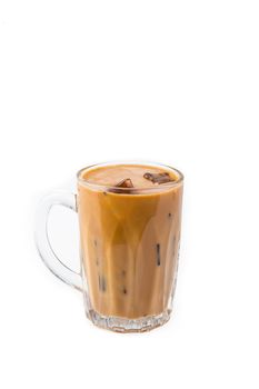 coffee ice isolated on white background