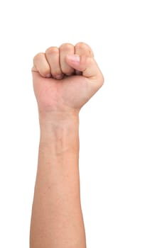 hand gesture isolated on white background