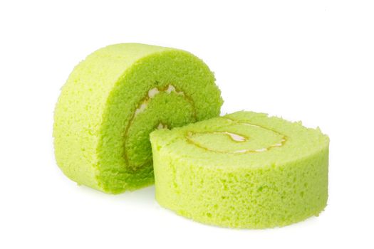 swiss roll isolated on white background