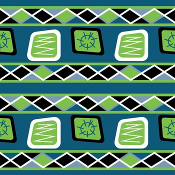 Abstract grunge seamless pattern. Ethnic distressed geometric background. Folk rainbow ornament. Tribal art. Square shape, stripes. Line art. Graffiti. Endless print texture. Wallpaper - vector