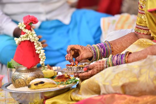 Traditional Hindu wedding ceremony