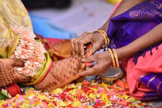 Traditional Hindu wedding ceremony