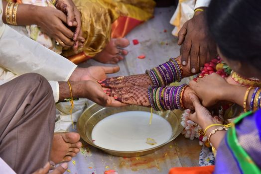 Traditional Hindu wedding ceremony
