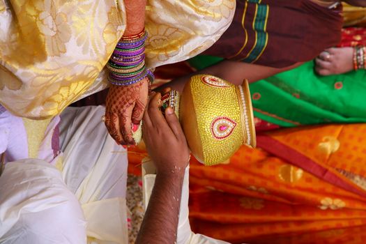 Traditional Hindu wedding ceremony