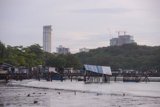 KOMTAR building view from Jelutong jetty.
