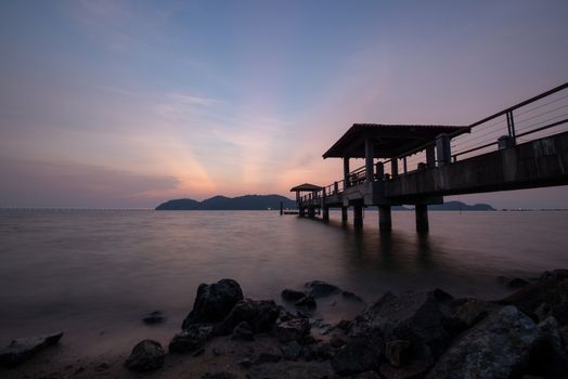 Sunray over Jetty Batu Musang.