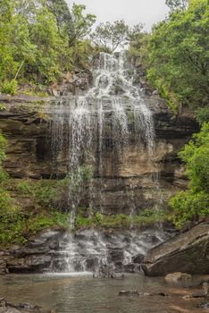 View of the Sunday Falls near Mahai in the Drakensberg