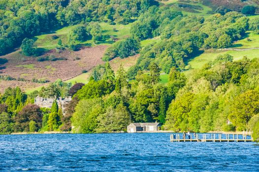 Windermere boat house and Jetty Lake District