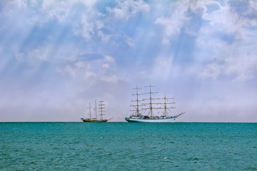 Sailing Ship in the Black Sea, Bulgaria