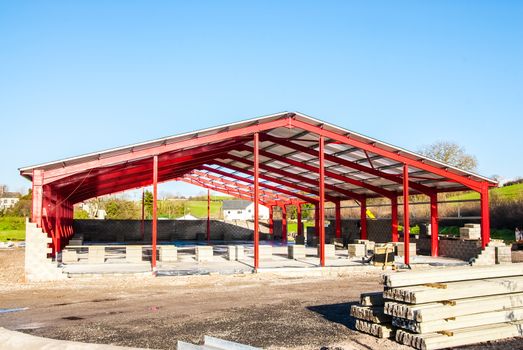 steel structure for further construction on building plot UK