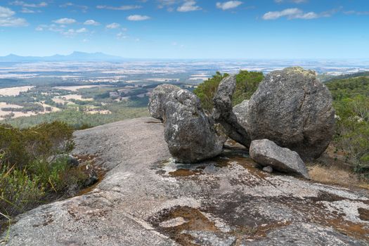 Panoramic view over the landscape of the Porongurup National Park close to Albany, Western Australia