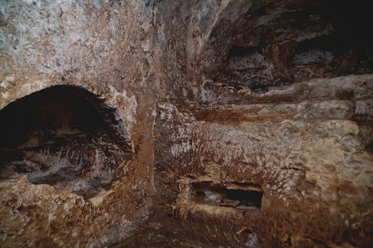 Ancient christian cemetery catacombs of Saint Paul. Famous historical landmark in Rabat, Malta.