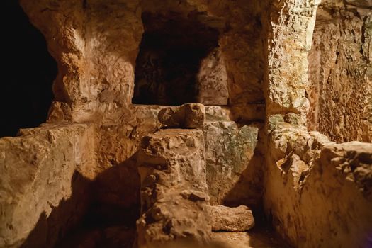 Ancient christian cemetery catacombs of Saint Paul. Famous historical landmark in Rabat, Malta.