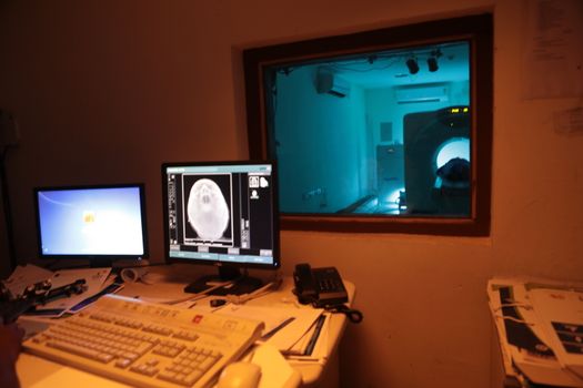 Female Patient On Ct MRI Scanner