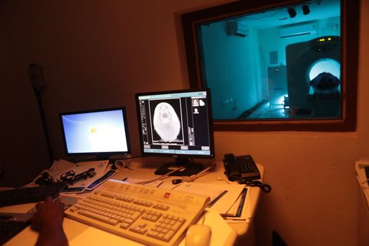 Female Patient On Ct MRI Scanner