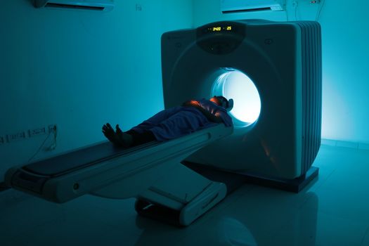 Female Patient On Ct MRI Scanner