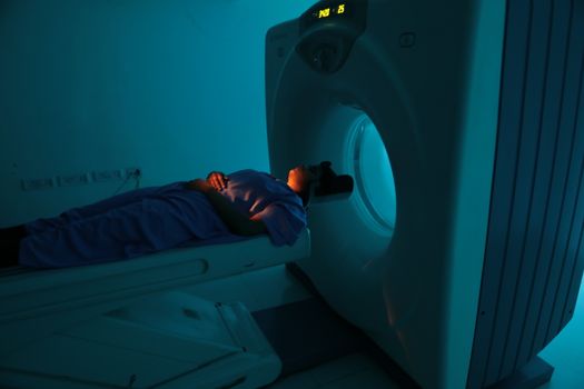 Female Patient On Ct MRI Scanner