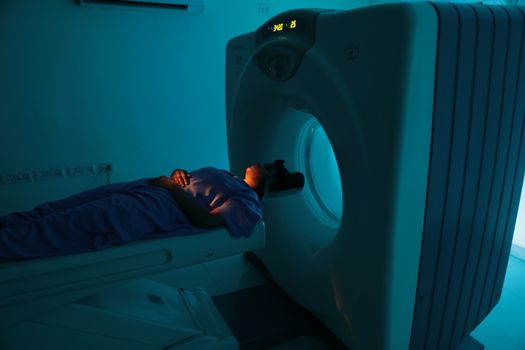 Female Patient On Ct MRI Scanner