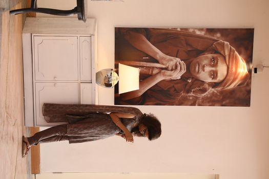 People Visits And See The Photo Exhibition