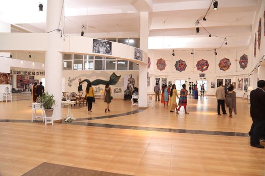 People Visits And See The Photo Exhibition