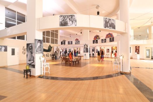 People Visits And See The Photo Exhibition