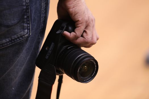 Camera in a Male Hand