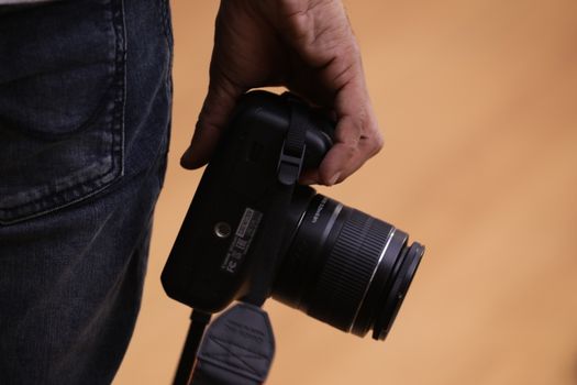 Camera in a Male Hand