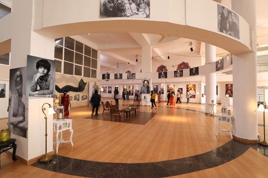 People Visits And See The Photo Exhibition