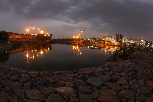 Night shot of City Buildings