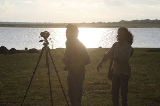 Photographer at Lake in the work