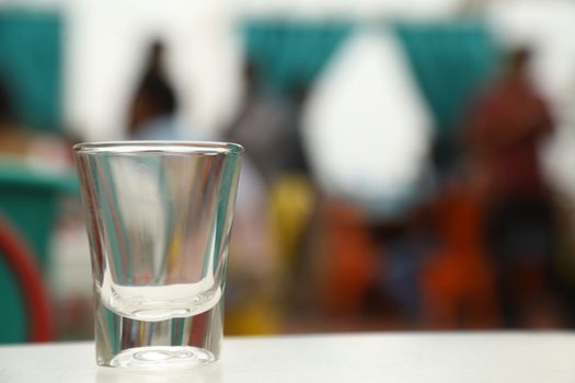 Glass on the table