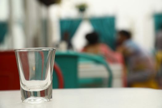 Glass on the table