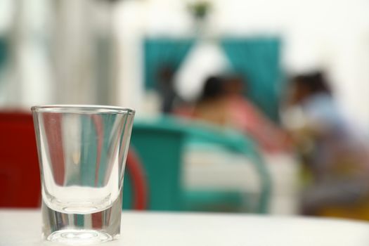 Glass on the table