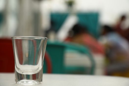 Glass on the table