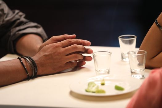 Glass on the table