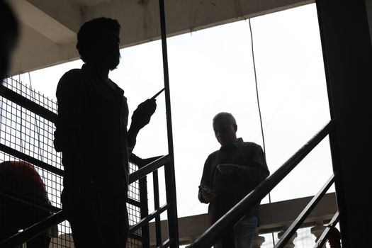 Silhouette of People at work place