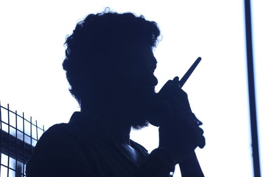 Silhouette of People at work place