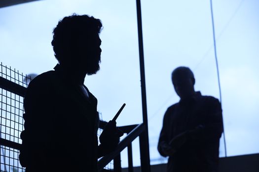 Silhouette of People at work place