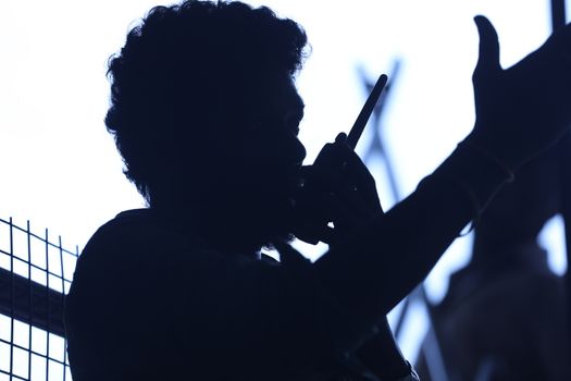Silhouette of People at work place