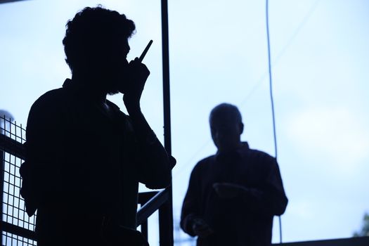 Silhouette of People at work place