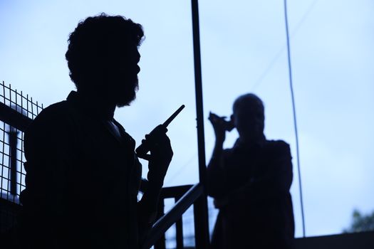 Silhouette of People at work place