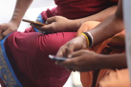 Male Model hands with cell phone