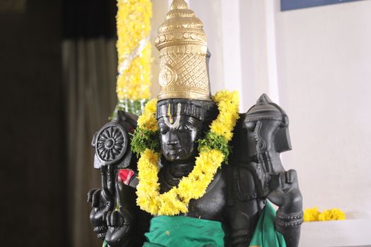 Hindu God Statue in a Temple