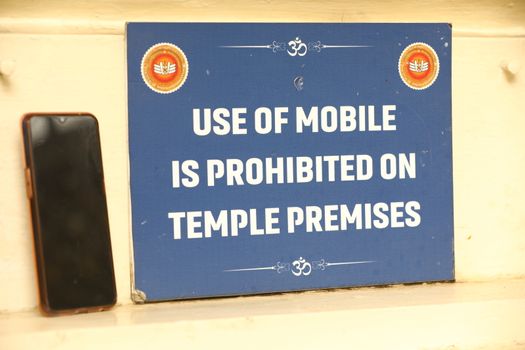 Sign Board at a Temple