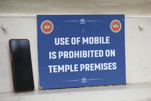 Sign Board at a Temple