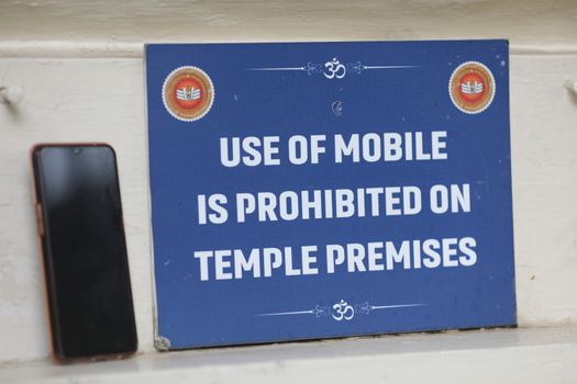 Sign Board at a Temple