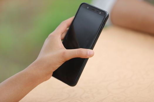 Male Model hands with cell phone