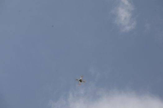 Aerial drone with an action camera